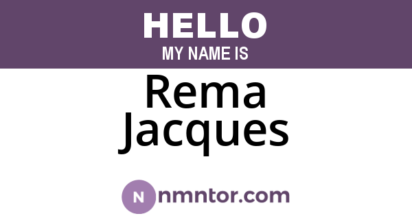 Rema Jacques
