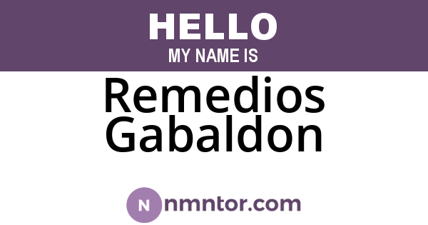 Remedios Gabaldon