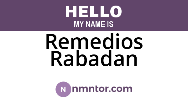 Remedios Rabadan