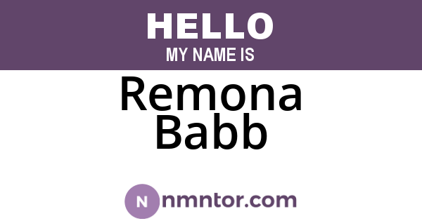 Remona Babb