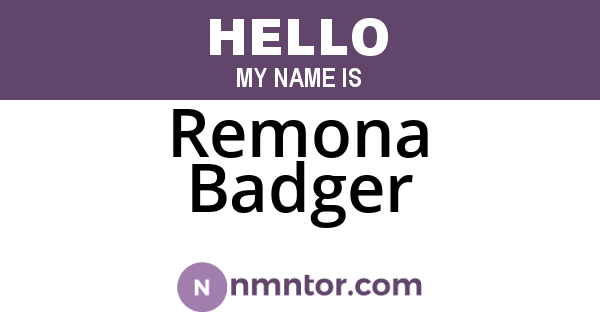 Remona Badger
