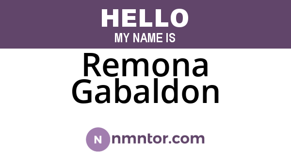Remona Gabaldon