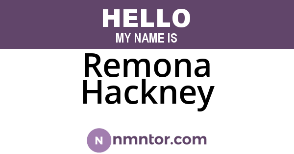 Remona Hackney