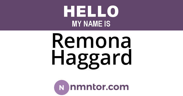 Remona Haggard