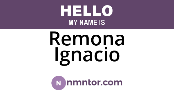 Remona Ignacio