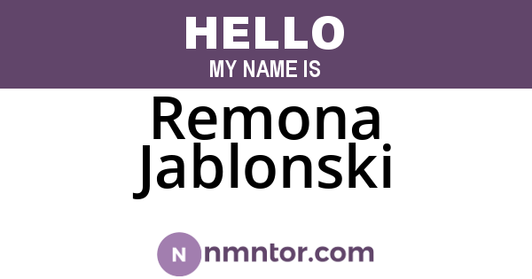 Remona Jablonski