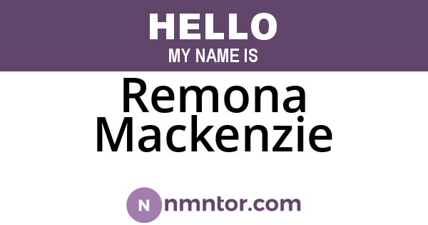 Remona Mackenzie