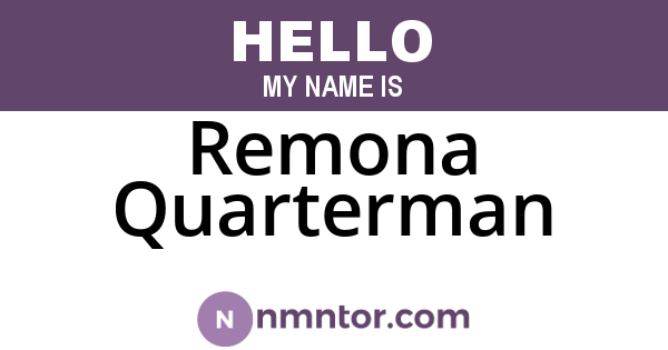 Remona Quarterman