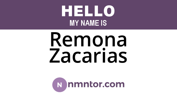 Remona Zacarias