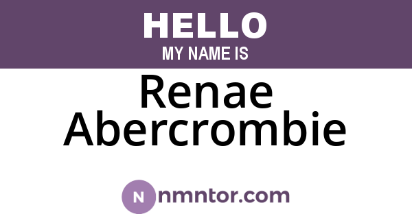 Renae Abercrombie