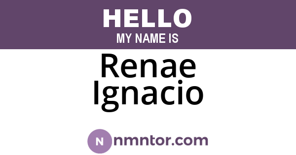 Renae Ignacio