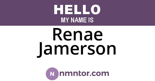 Renae Jamerson