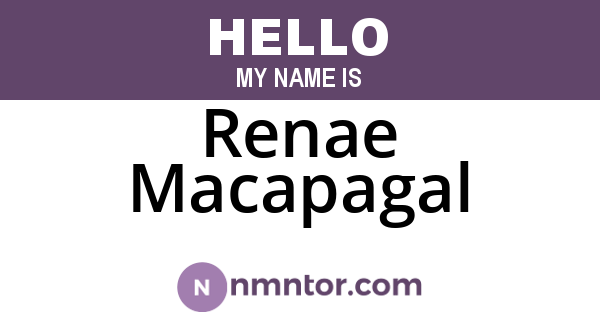 Renae Macapagal