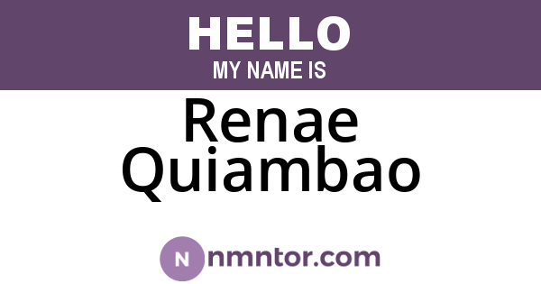 Renae Quiambao