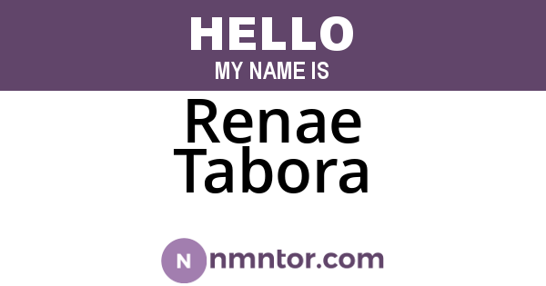 Renae Tabora