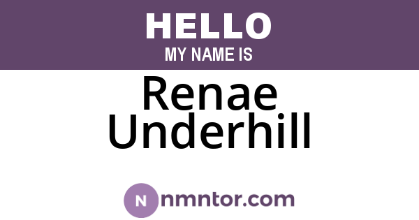 Renae Underhill