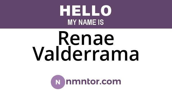 Renae Valderrama