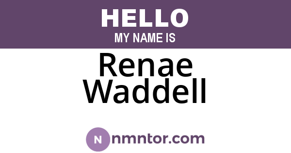 Renae Waddell