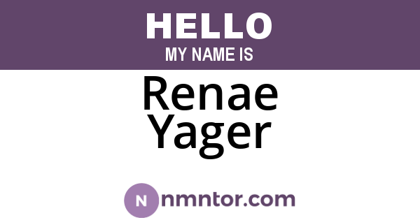 Renae Yager