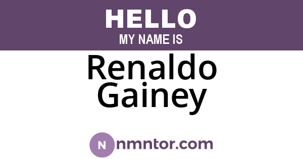 Renaldo Gainey