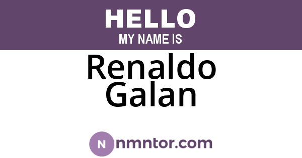 Renaldo Galan