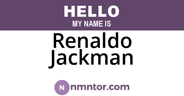 Renaldo Jackman