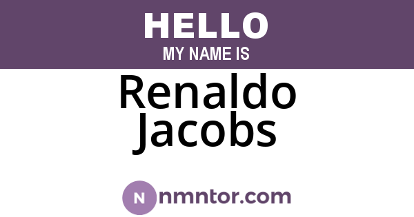 Renaldo Jacobs