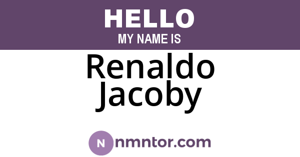 Renaldo Jacoby
