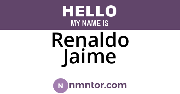 Renaldo Jaime
