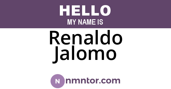 Renaldo Jalomo