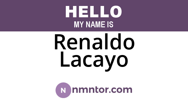 Renaldo Lacayo