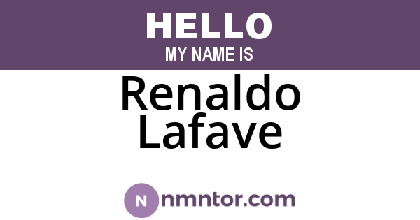 Renaldo Lafave