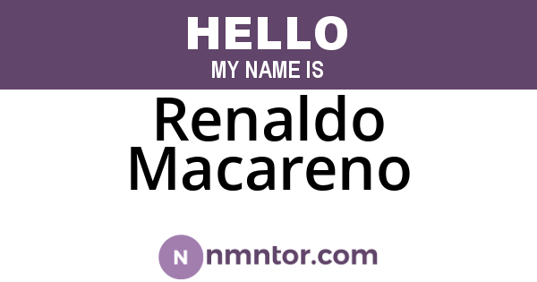 Renaldo Macareno