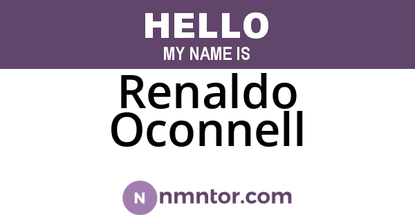Renaldo Oconnell