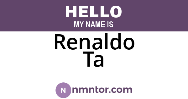 Renaldo Ta