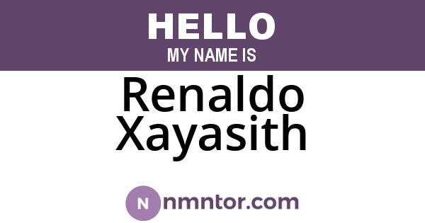 Renaldo Xayasith