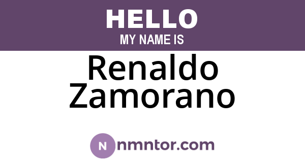Renaldo Zamorano