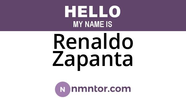 Renaldo Zapanta