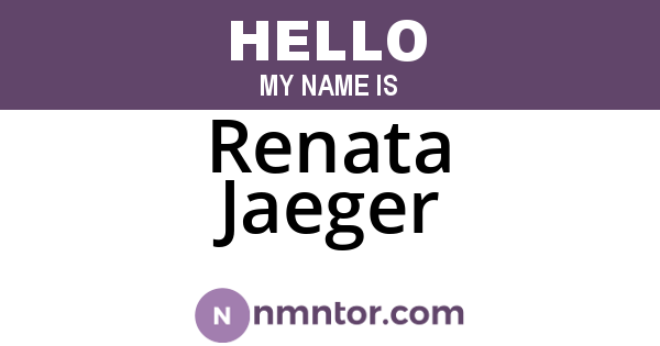 Renata Jaeger