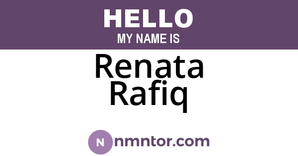 Renata Rafiq