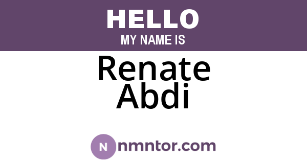 Renate Abdi