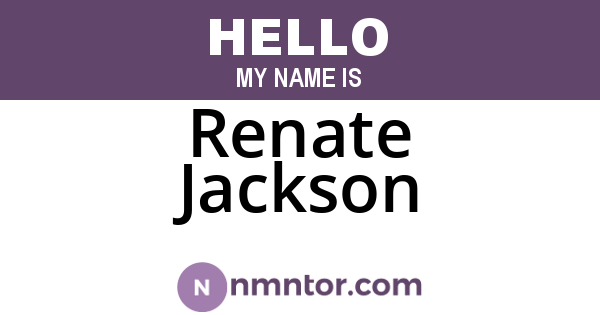 Renate Jackson