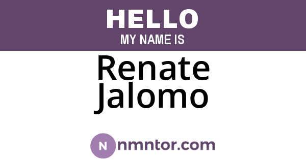 Renate Jalomo