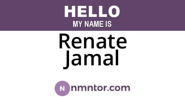 Renate Jamal