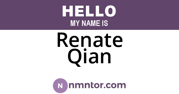Renate Qian