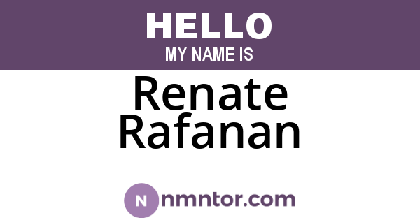 Renate Rafanan