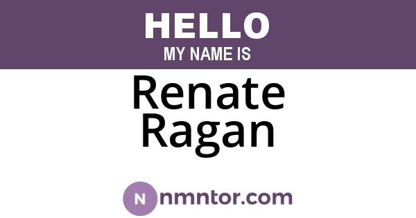 Renate Ragan