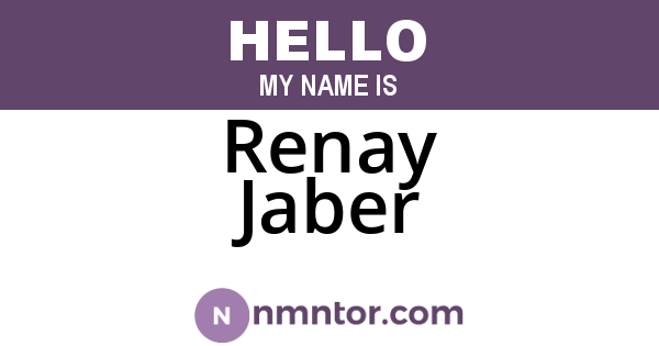 Renay Jaber