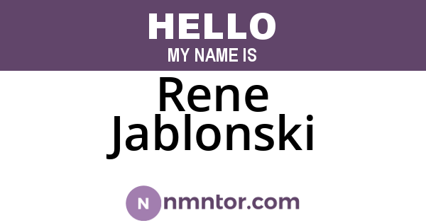 Rene Jablonski