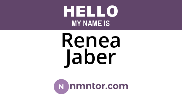Renea Jaber